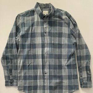 FRANK & OAK - Blue Plaid Oxford Button Down - XL